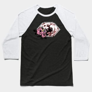 Geometric Lion Floral Rage Baseball T-Shirt